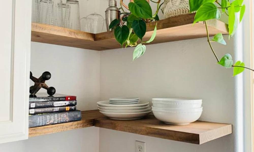 Rustic Wood Floating Shelf