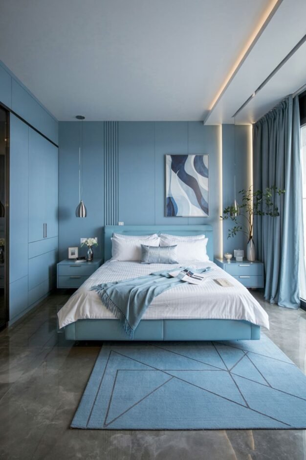 30 Cozy Light Blue Bedroom Inspirations for Warmth and Comfort