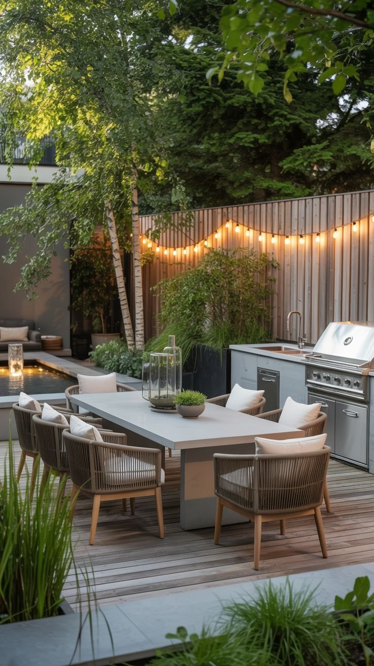 View of 26 Cozy Luxury Backyard Patio Designs for Stylish Outdoor Living
