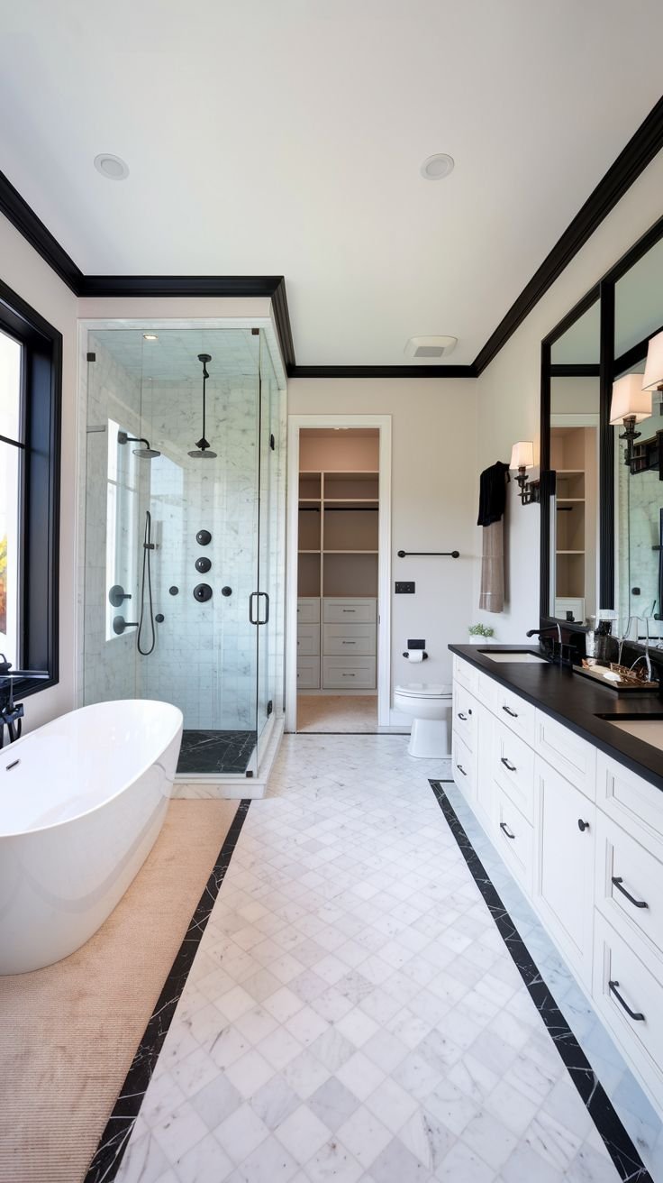 30 Elegant Black and White Bathroom Designs for a Chic Home — free download