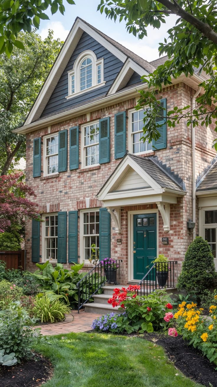 26 Stunning Exterior House Colors That Pair with Brick