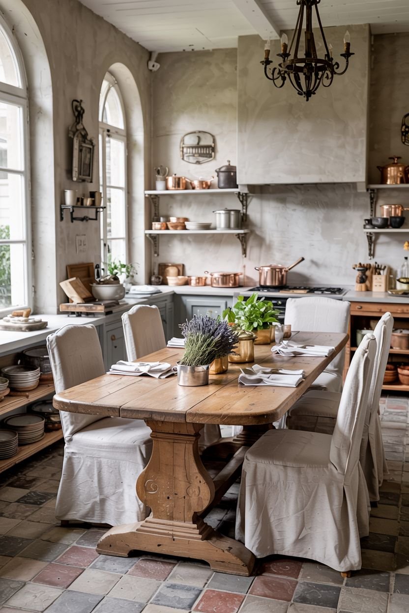 28 Rustic Farmhouse Kitchen Table Ideas Full of Character