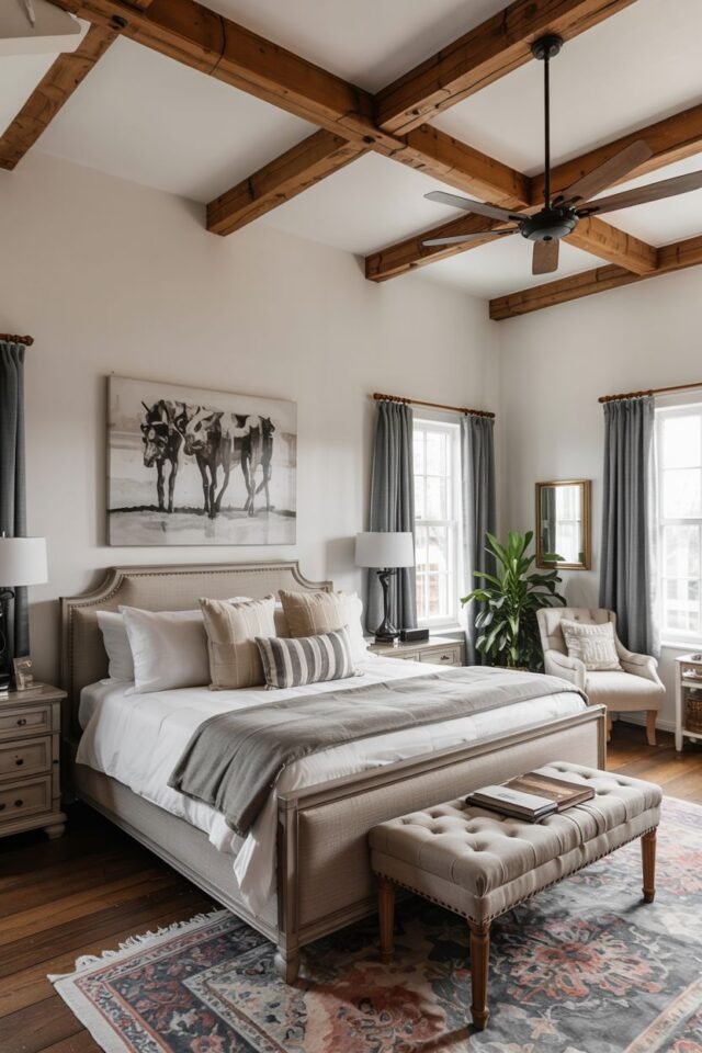 28 Farmhouse Master Bedroom Ideas That Feel Warm and Inviting
