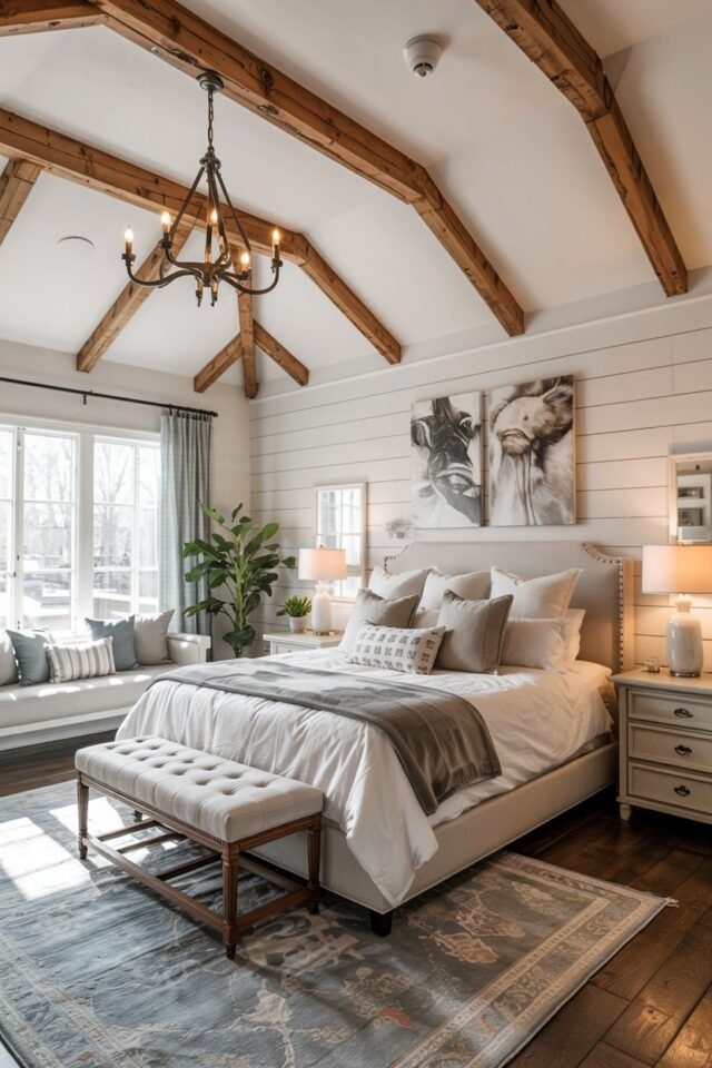28 Farmhouse Master Bedroom Ideas That Feel Warm and Inviting