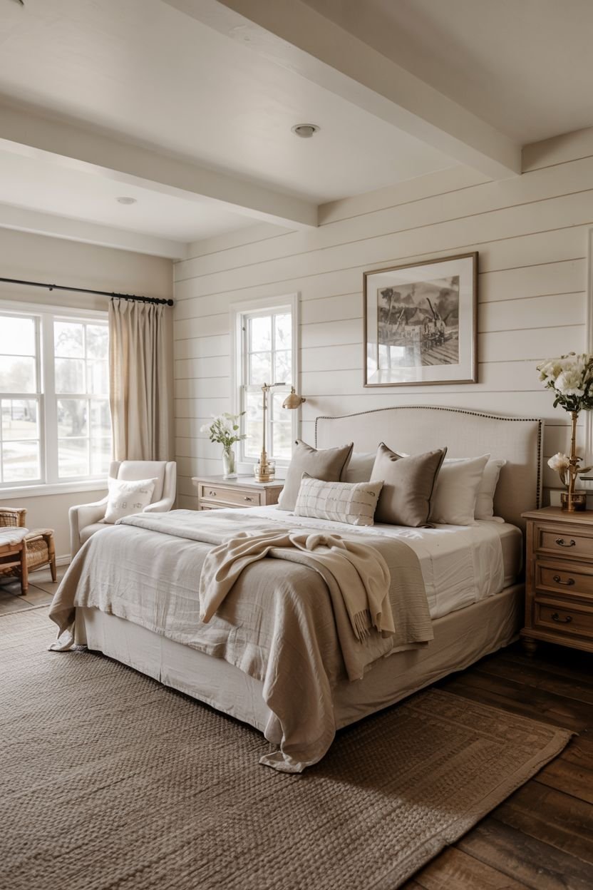 28 Farmhouse Master Bedroom Ideas That Feel Warm and Inviting