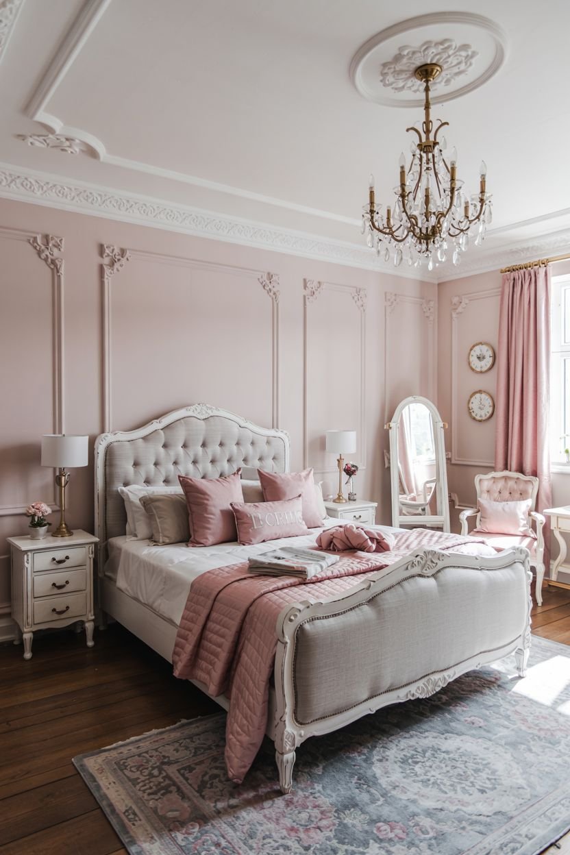 27 Delicate Pink and Grey Bedroom Inspirations for Gentle Decor