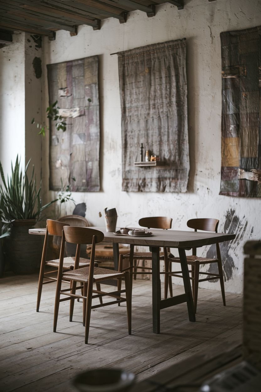 24 Natural & Serene Wabi Sabi Dining Room Ideas