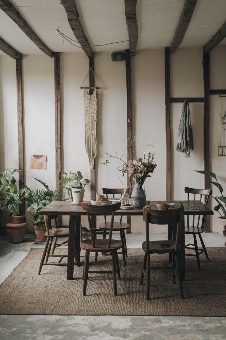 24 Natural & Serene Wabi Sabi Dining Room Ideas