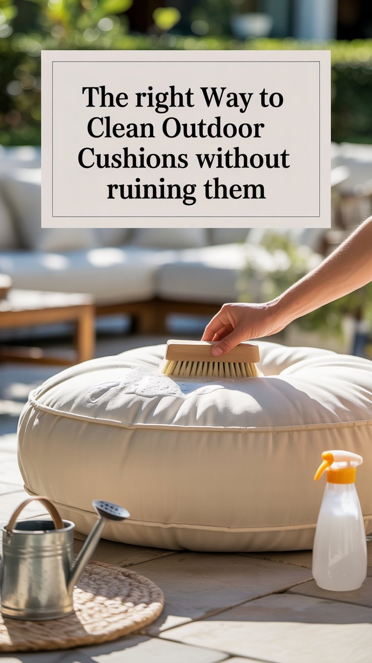 The Right Way to Clean Outdoor Cushions Without Ruining Them