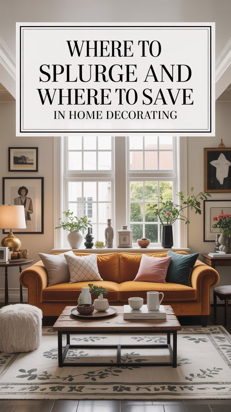 Where to Splurge and Where to Save in Home Decorating