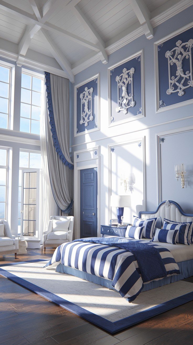 32 Beautiful Blue and White Bedroom Ideas for Dreamy Spaces