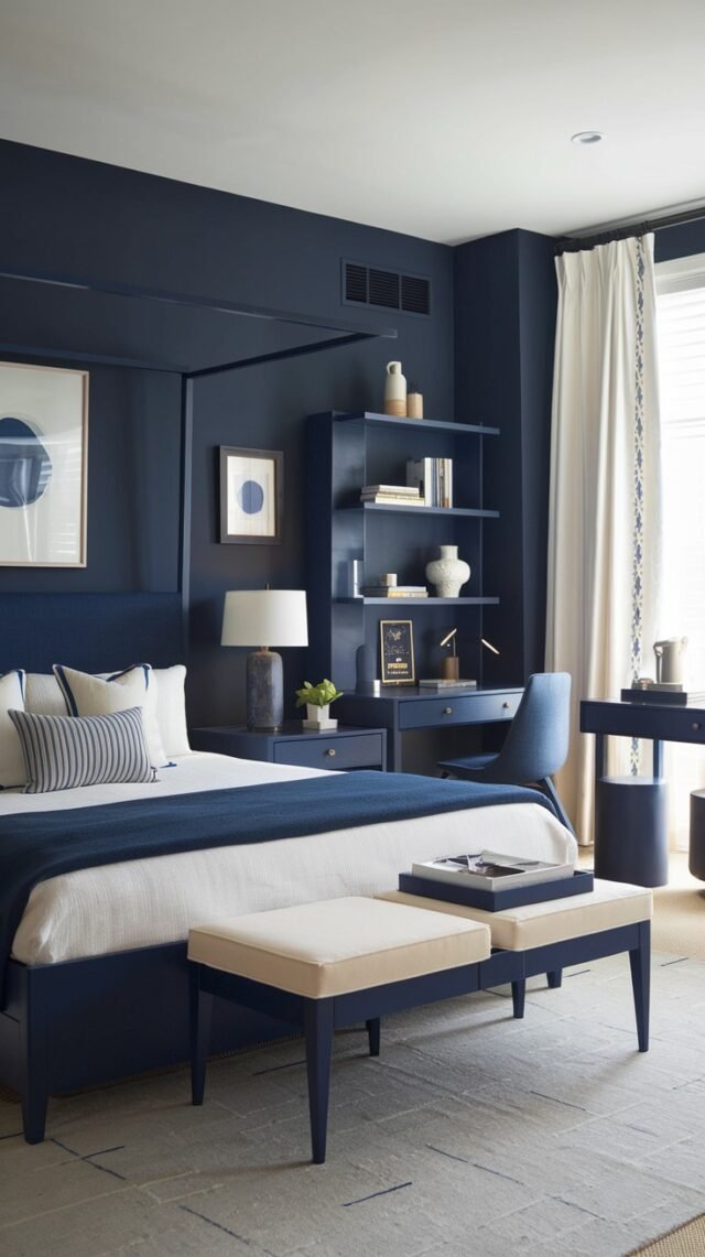 29 Beautiful Navy Bedroom Ideas for Stunning Interiors