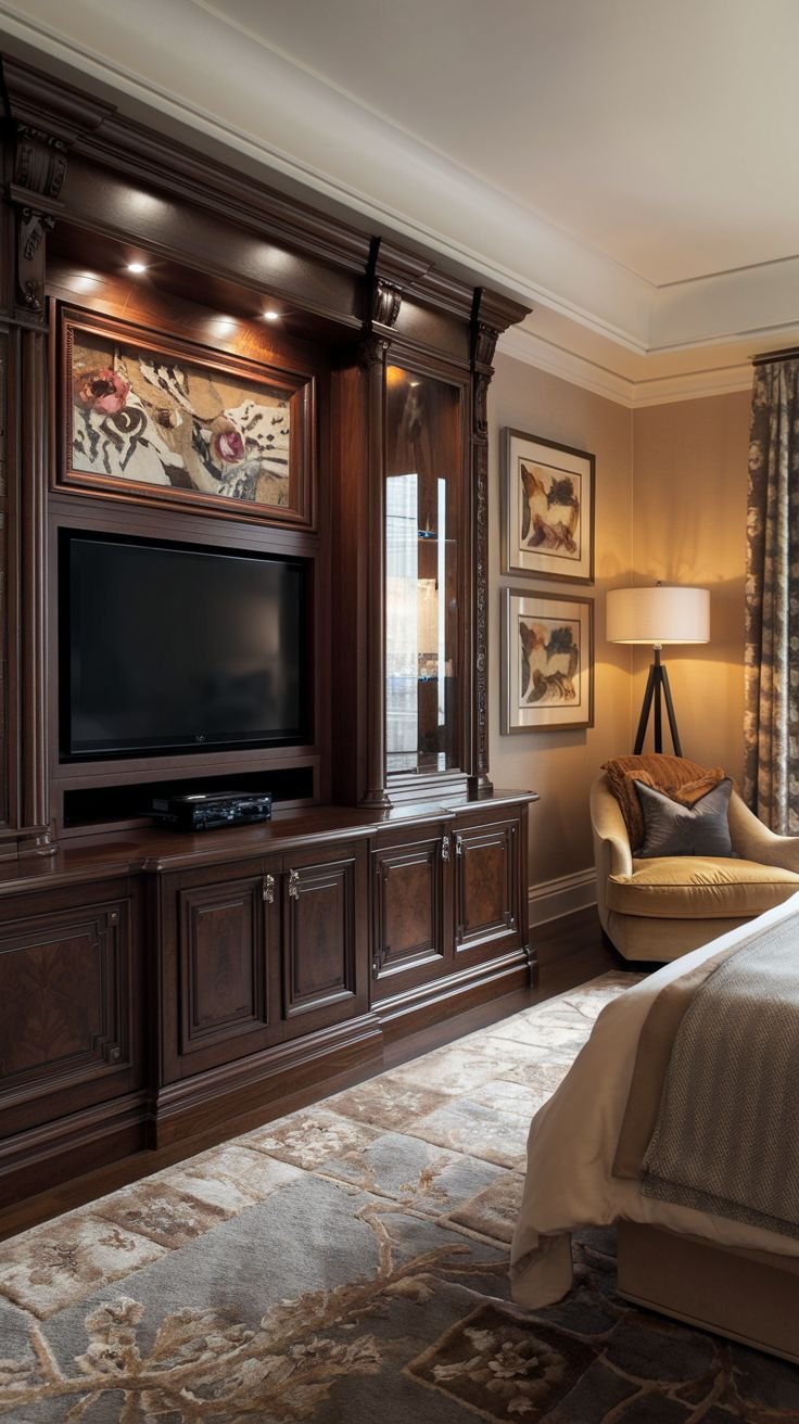 31 Luxury Bedroom TV Unit Ideas for a Regal Retreat