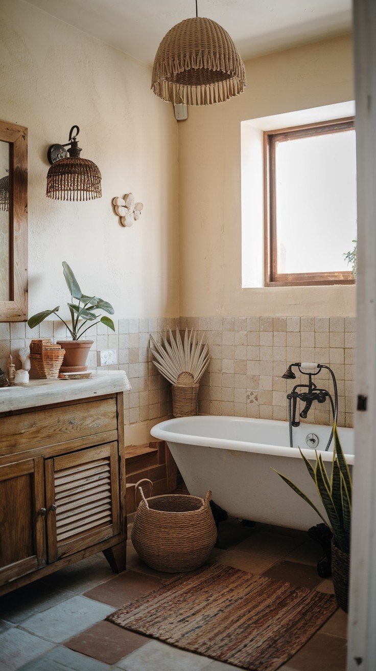 32 Classic and Cozy Boho Bathroom Ideas for Timeless Appeal