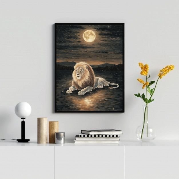 Moonlit Lion