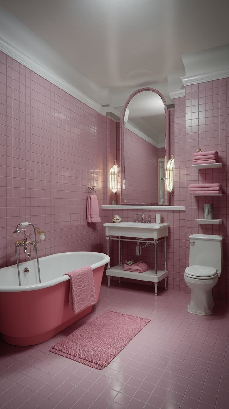 28 Warm Pink Bathroom Ideas That Embody Timeless Grace and Sophistication