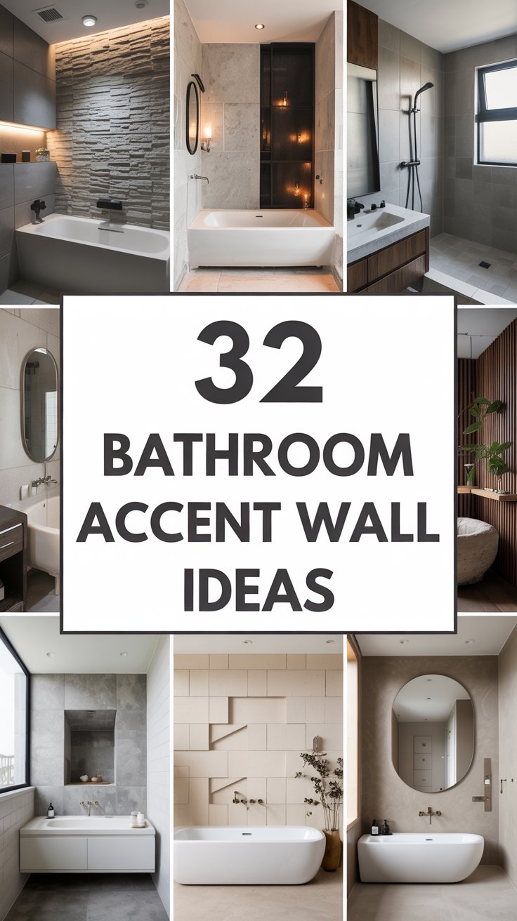 32 Luxury Bathroom Accent Wall Ideas for a High-End Feel