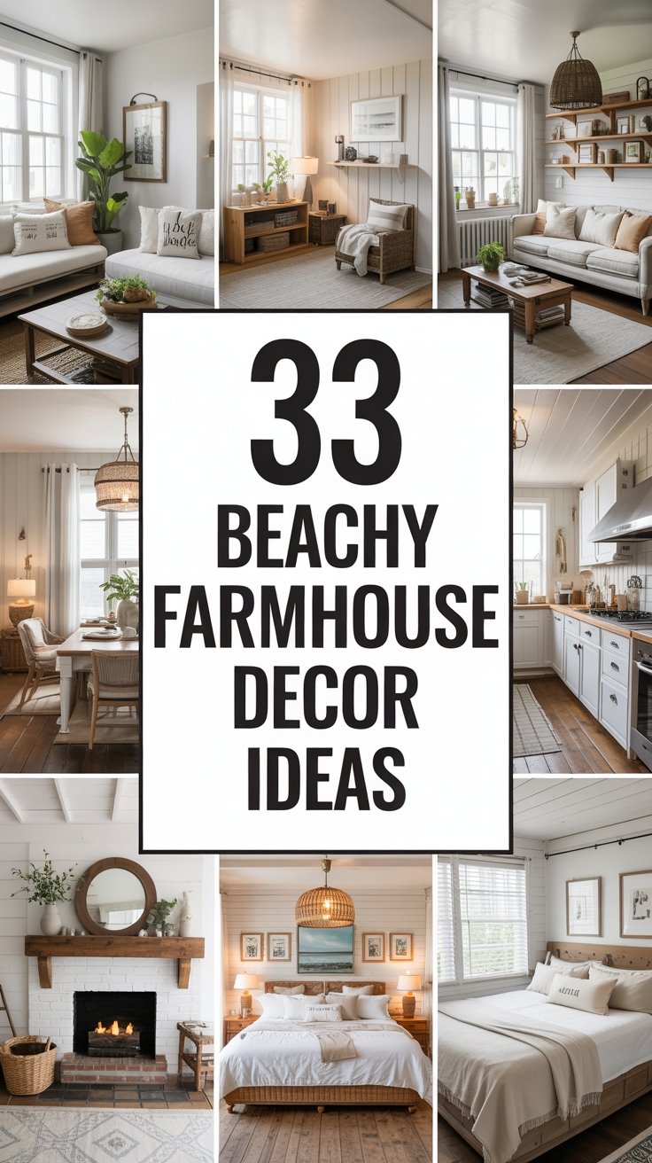 33 Beautiful Beachy Farmhouse Decor Ideas You Need to See Now