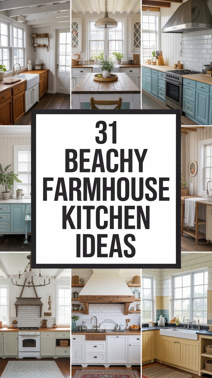 31 Stunning Beachy Farmhouse Kitchen Ideas for a Beautiful Home