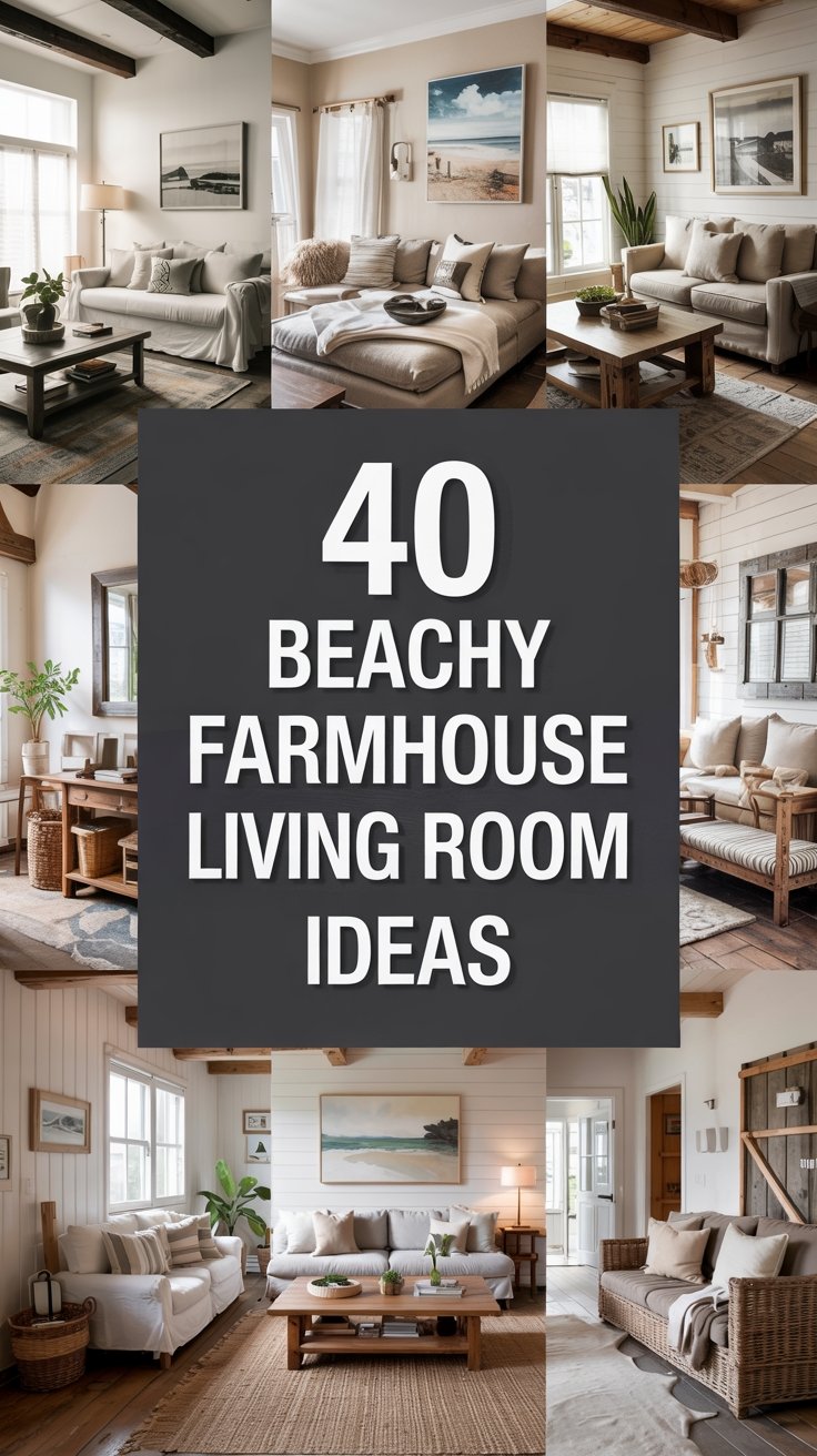 40 Beachy Farmhouse Living Room Ideas to Inspire Your Space