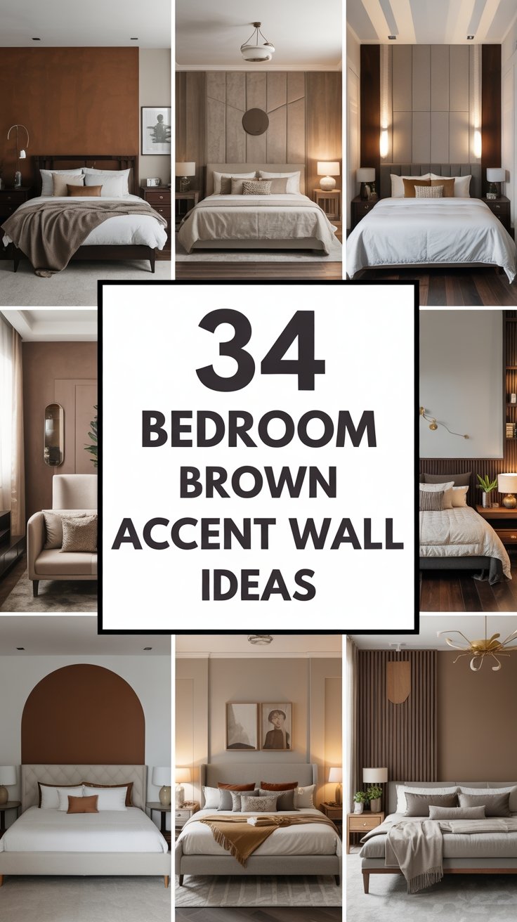 34 Chic Bedroom Brown Accent Wall Ideas for a Stylish and Polished Look