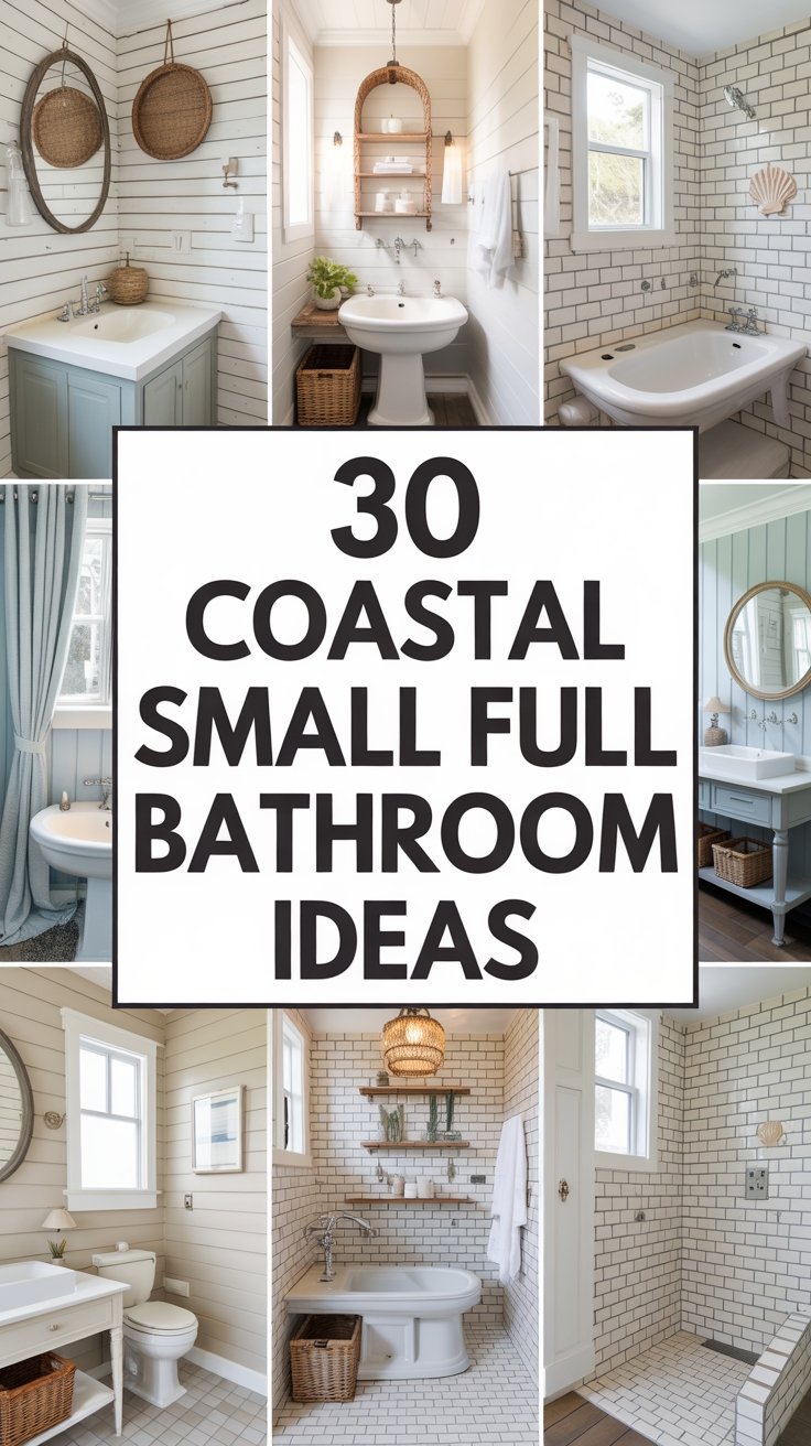 Coastal Small Full Bathroom Ideas