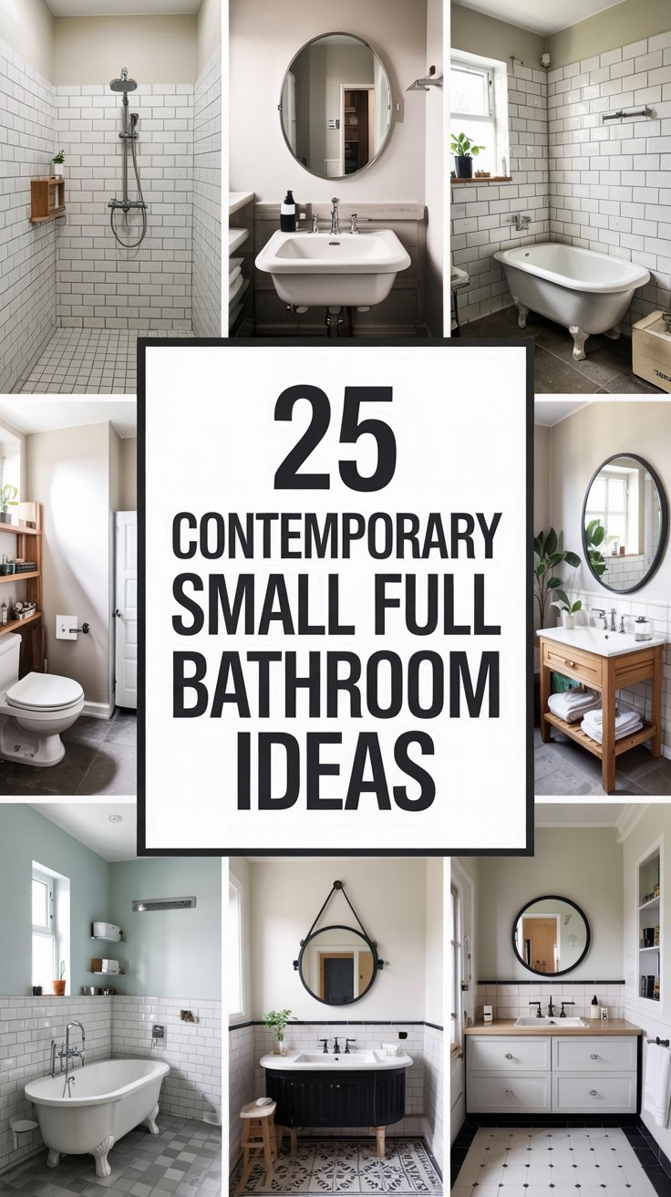 25 Contemporary Small Full Bathroom Ideas for a Luxurious Feel