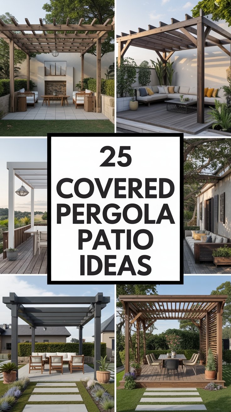 25 Covered Pergola Patio Ideas for Outdoor Living