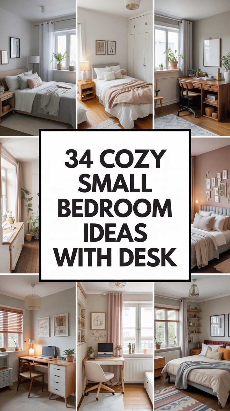34 Cozy Small Bedroom Ideas with Desk for a Stylish and Functional Space