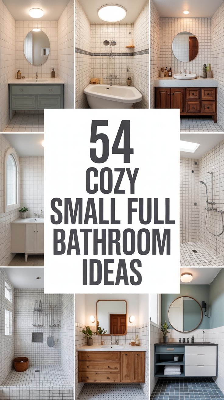 54 Cozy Small Full Bathroom Ideas You’ll Absolutely Adore
