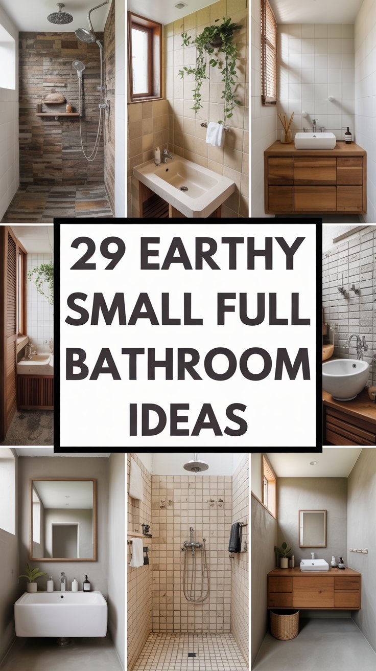 29 Earthy Small Full Bathroom Ideas for a Relaxing Retreat