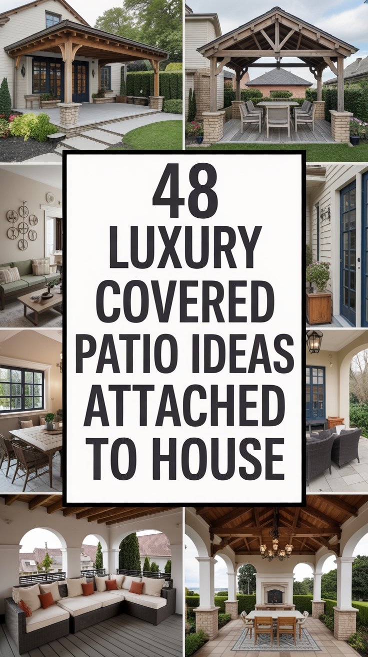 48 Luxury Covered Patio Ideas Attached to House