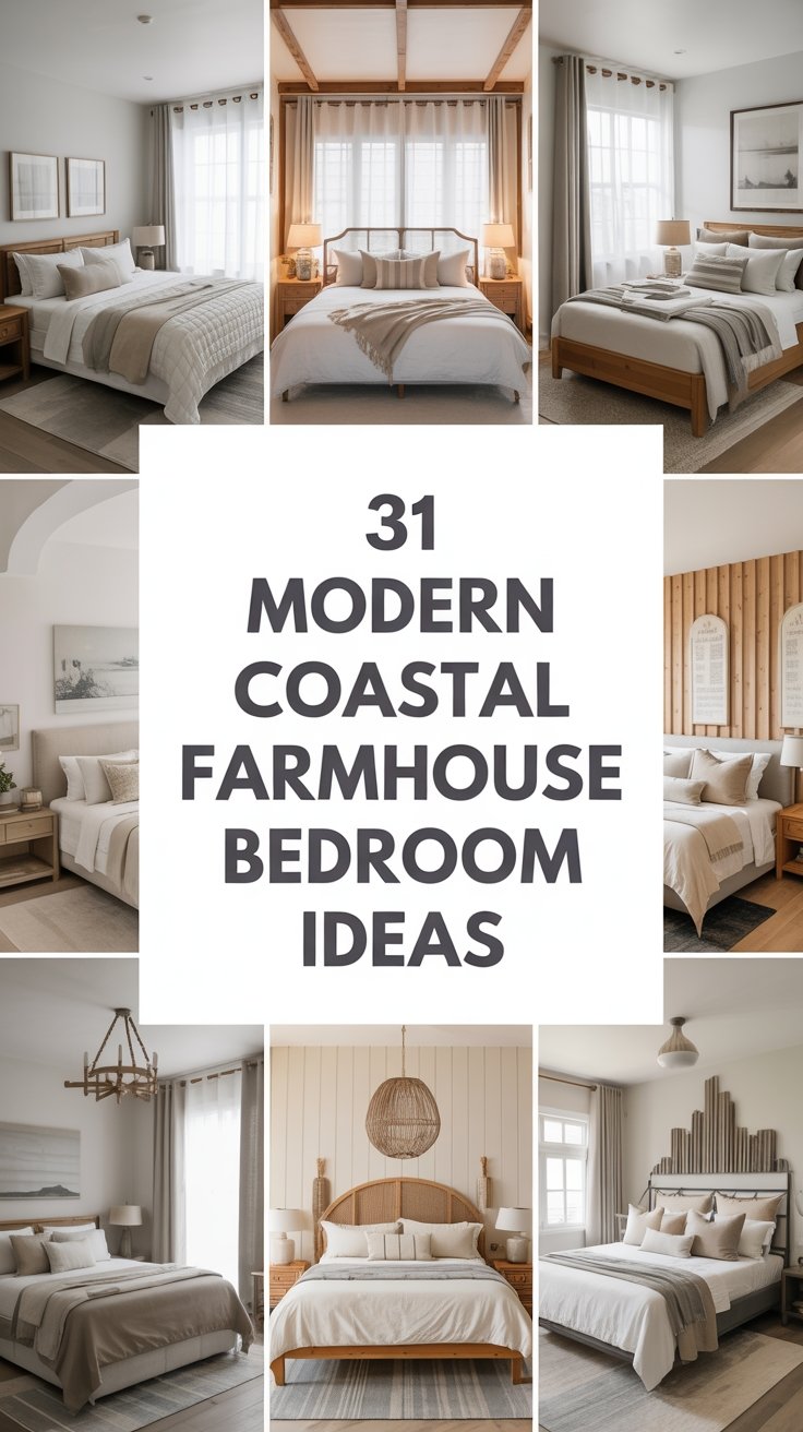 31 Modern Coastal Farmhouse Bedroom Ideas for a Relaxed Vibe