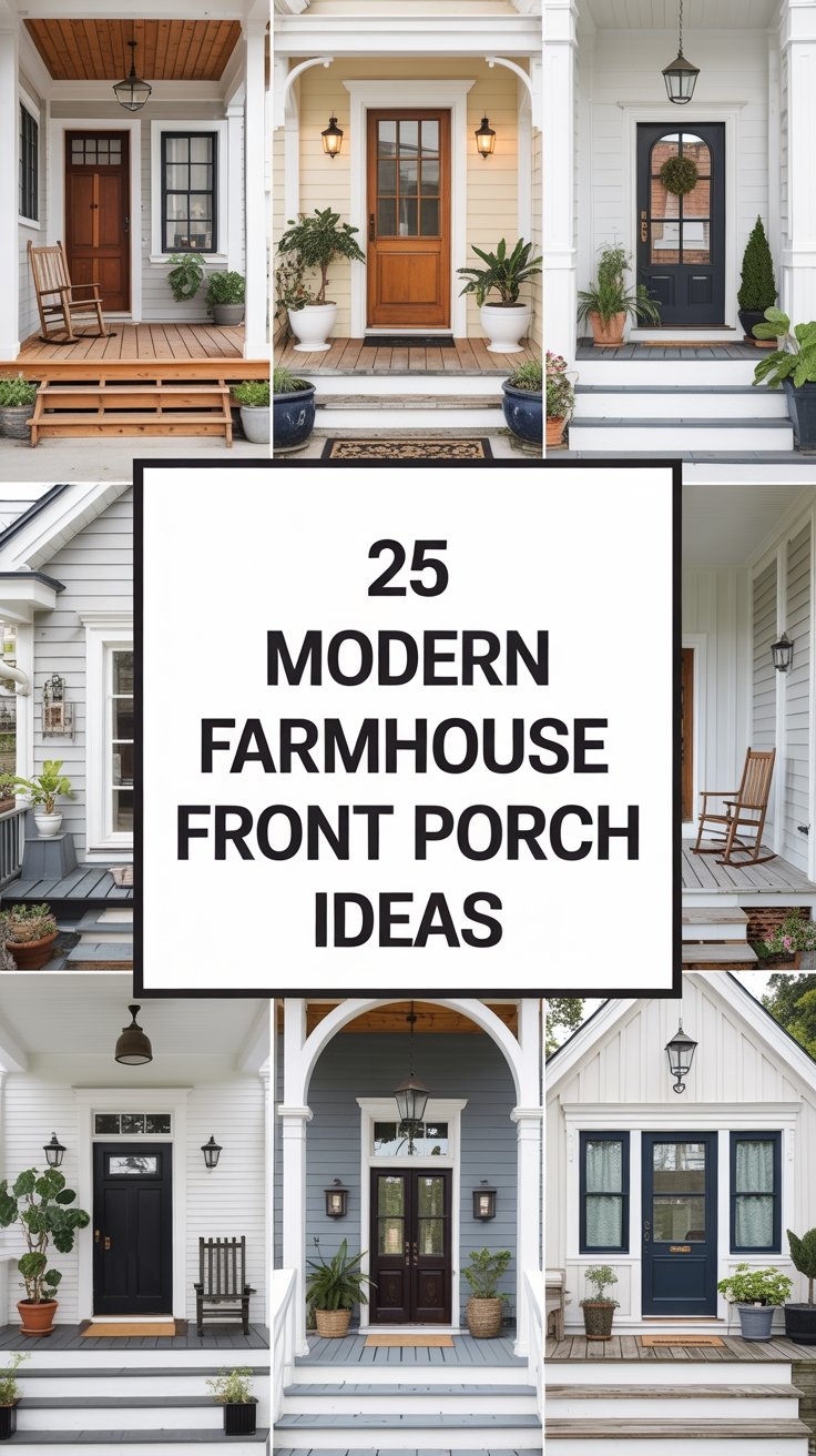 25 Modern Farmhouse Front Porch Ideas to Enhance Your Home’s Entry