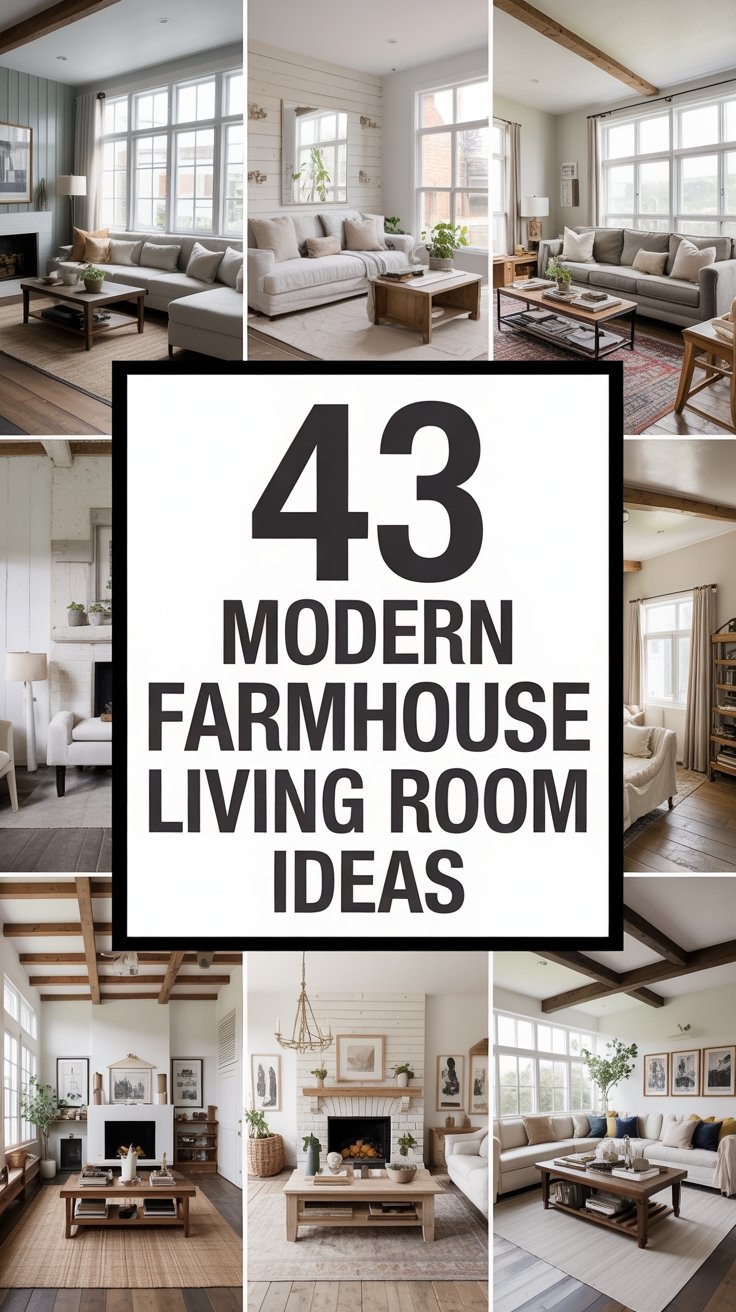 43 Stunning Modern Farmhouse Living Room Ideas for a Beautiful Home