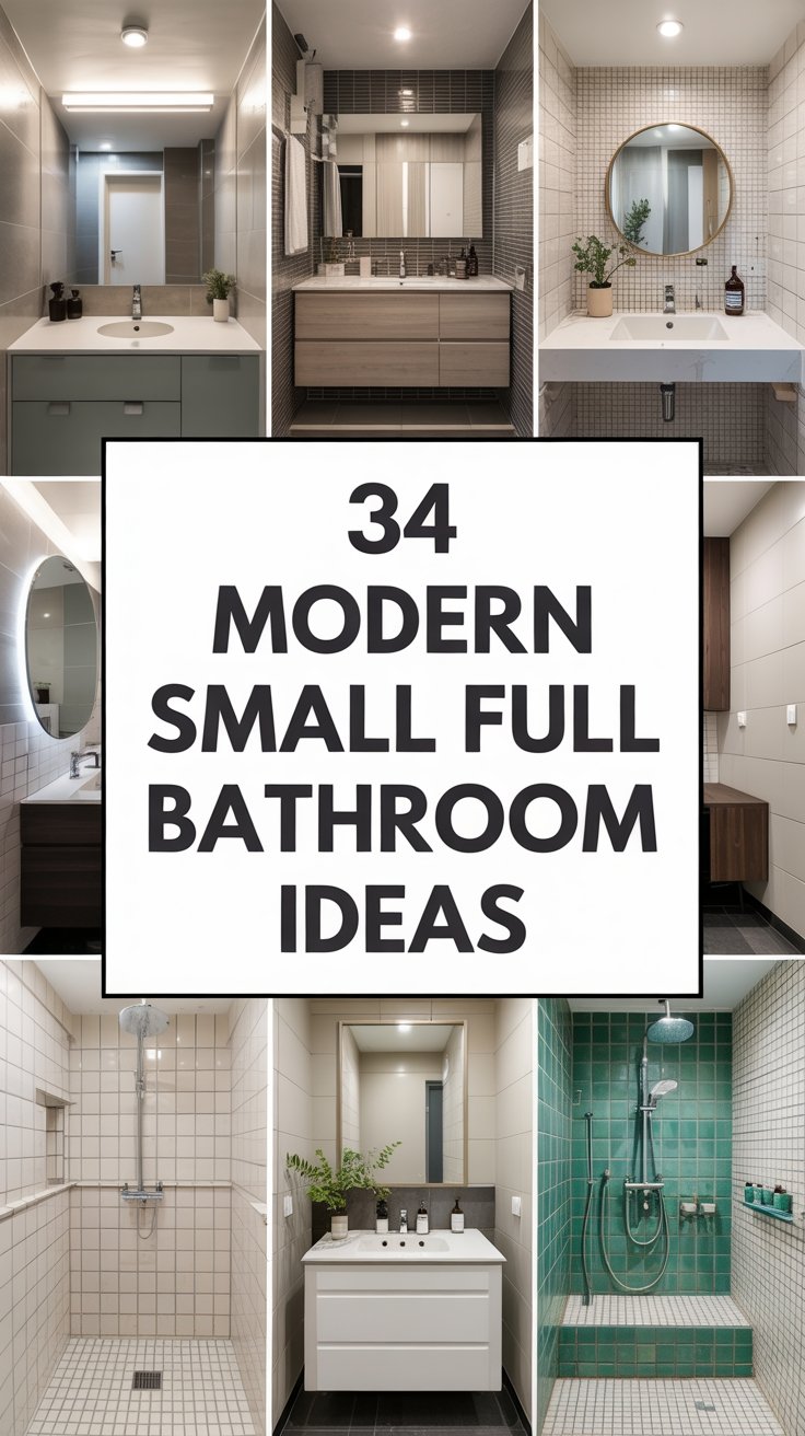 34 Modern Small Full Bathroom Ideas for a Fresh Look