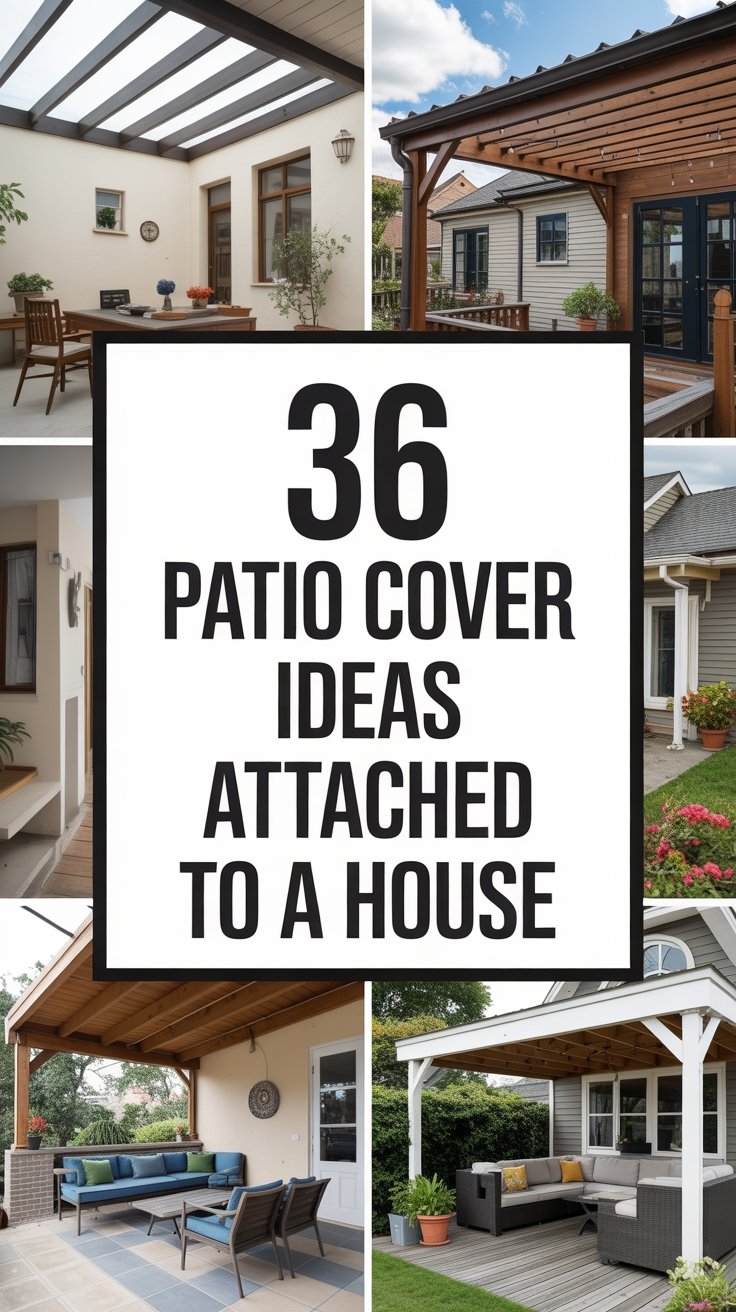 36 Patio Cover Ideas Attached to a House