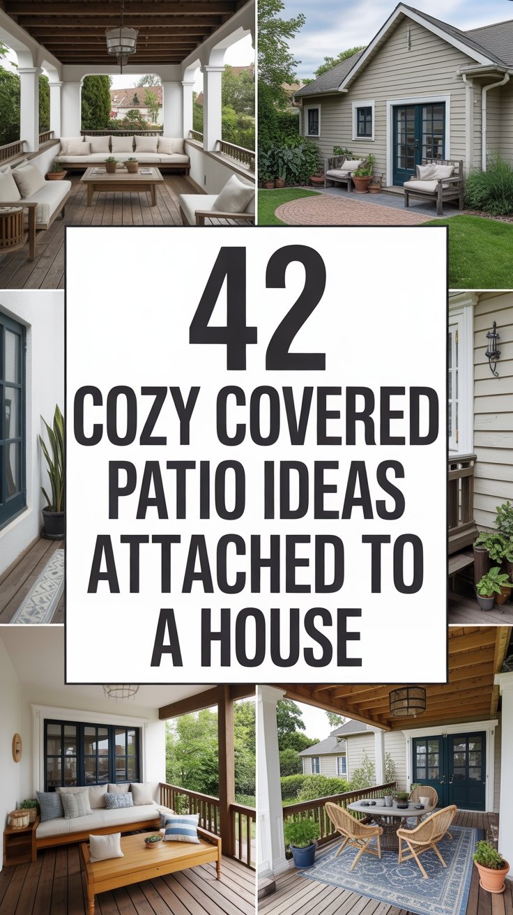 42 Cozy Covered Patio Ideas Attached to a House