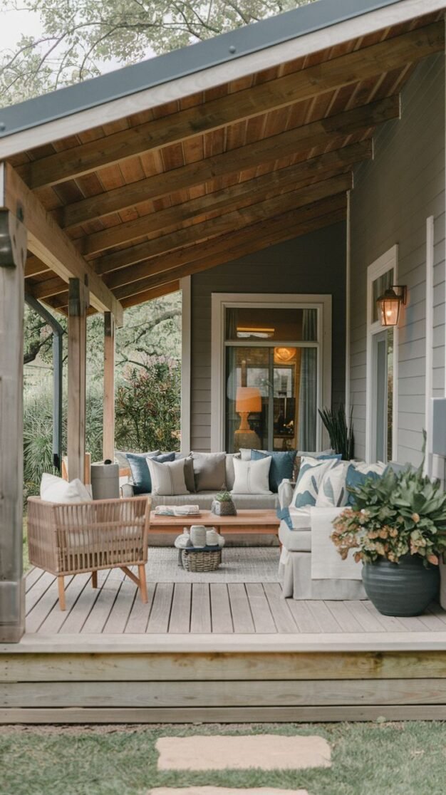 42 Cozy Covered Patio Ideas Attached to a House
