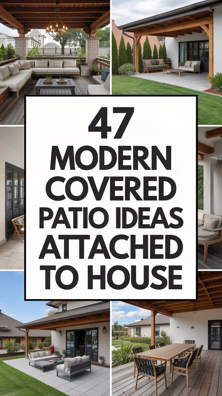 47 Modern Covered Patio Ideas Attached to House