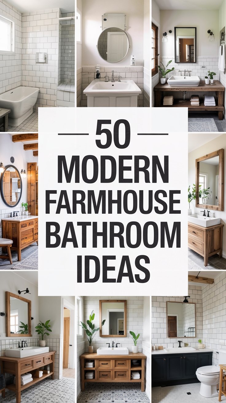 50 Modern Farmhouse Bathroom Ideas to Create a Personal Oasis