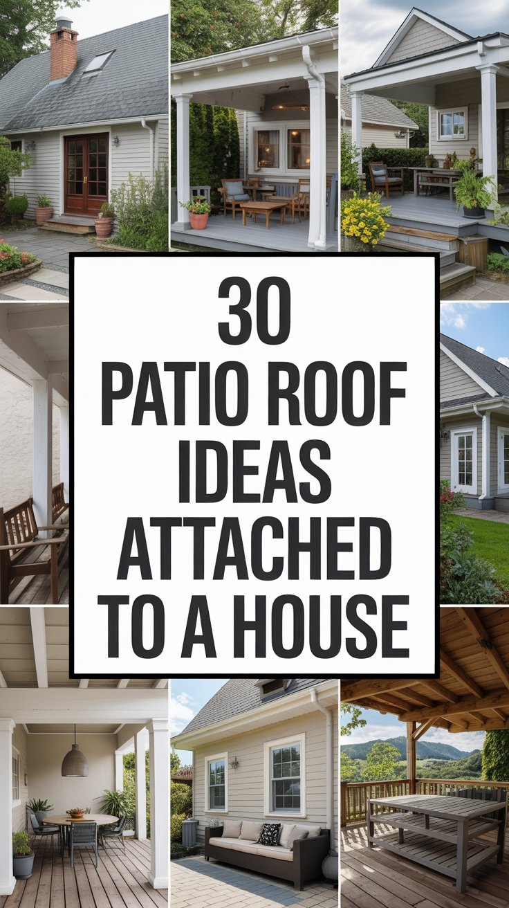 30 Patio Roof Ideas Attached to a House