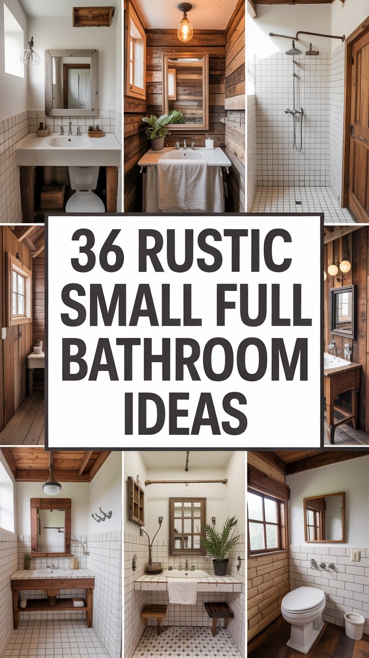 36 Rustic Small Full Bathroom Ideas for a Beautifully Designed Space
