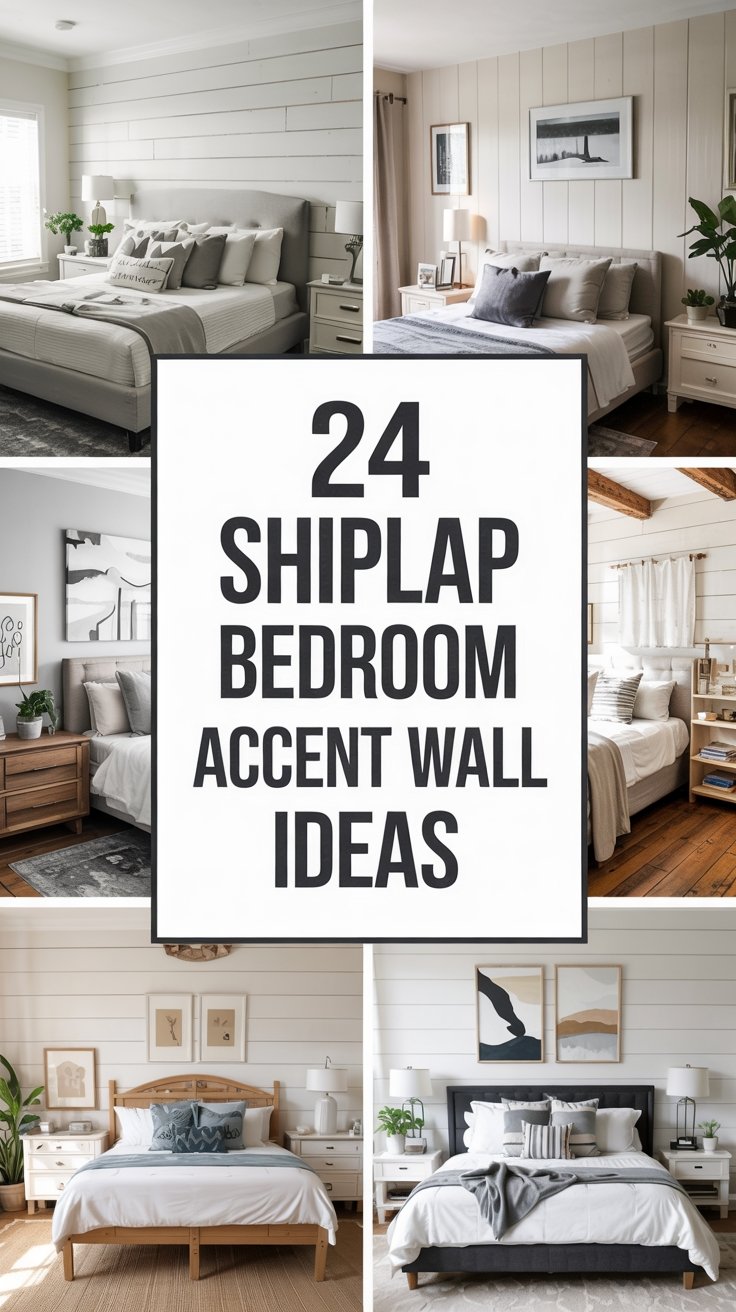 24 Shiplap Bedroom Accent Wall Ideas for a Polished Look
