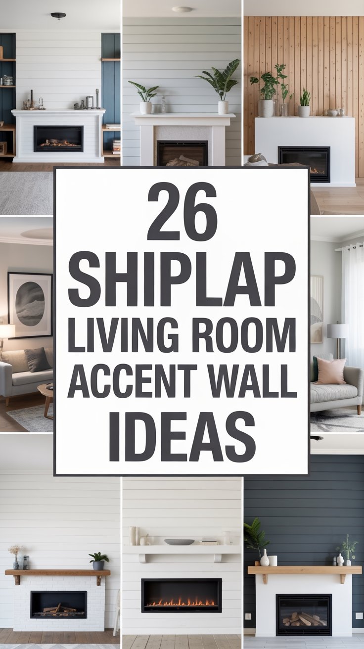 26 Shiplap Living Room Accent Wall Ideas with a Charming Vibe