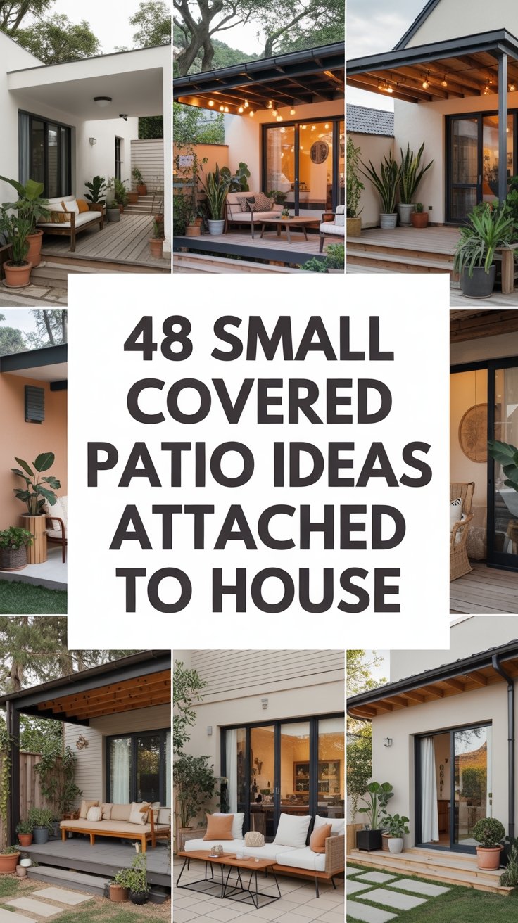 48 Small Covered Patio Ideas Attached to House