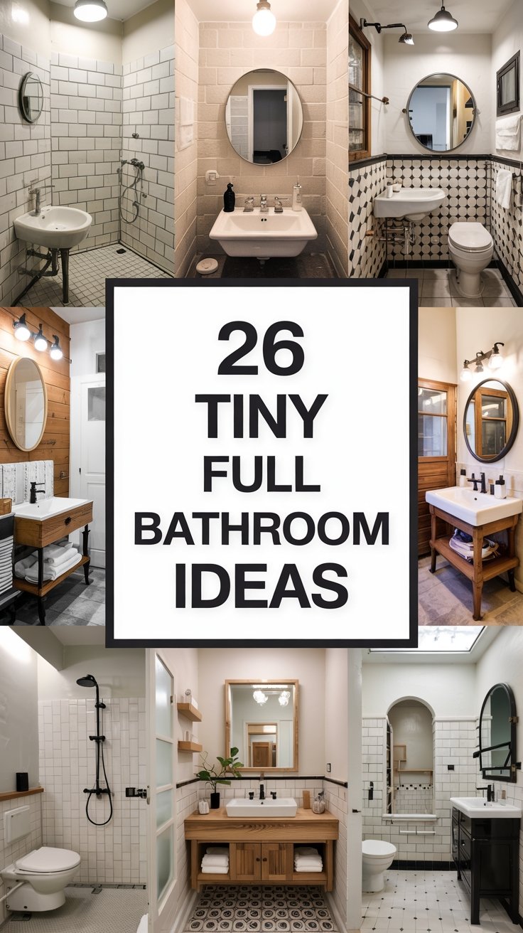 26 Tiny Full Bathroom Ideas for a Fresh and Pristine Aesthetic